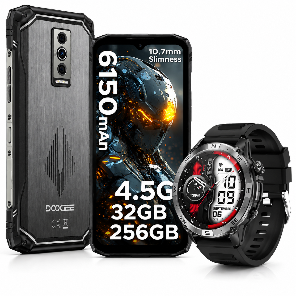 SMARTPHONE DOOGEE BLADE 10 PRO ENERGY + SMARTWATCH G-TIDE R6 PRO (NEGRA)