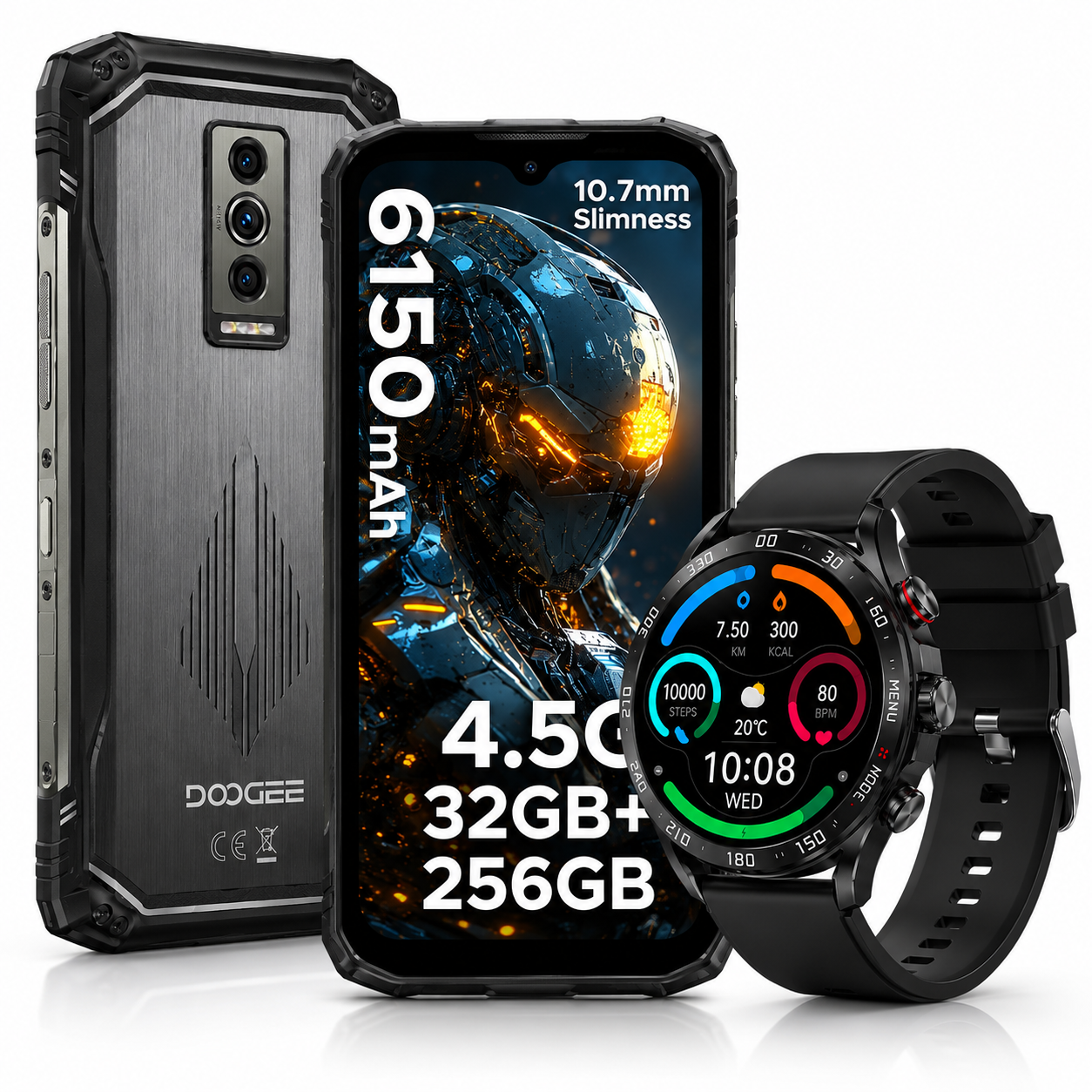 SMARTPHONE DOOGEE BLASE 10 PRO ENERGY + SMARTWATCH FILWANS GTR (NEGRA)