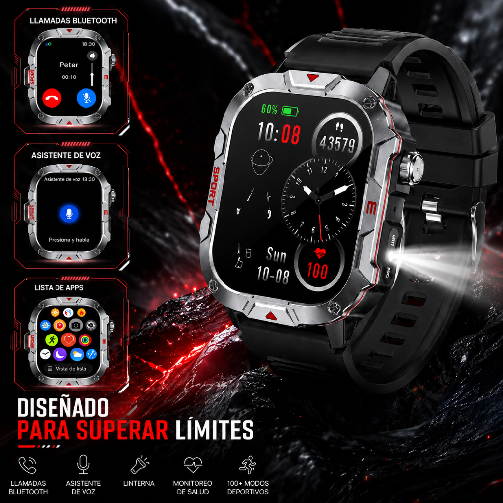 SMARTPHONE DOOGE BLASE 10 PRO ENERGY + SMARTWACTH ESTILO MILITAR+ AUDIFONOS G-TIDE EG22