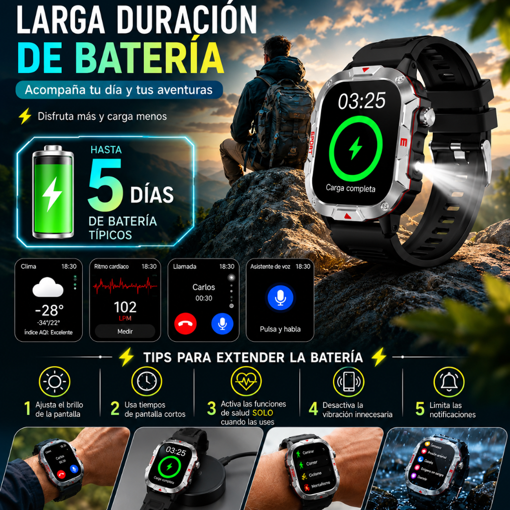 SMARTPHONE DOOGE BLASE 10 PRO ENERGY + SMARTWACTH ESTILO MILITAR