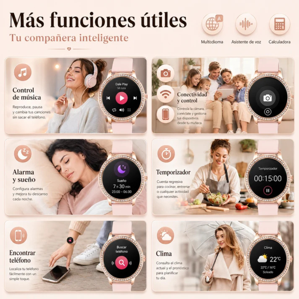 Xiaomi POCO C81 Pro 128GB, Pantalla 6.9” 120Hz, 6000mAh + Smartwatch Rosé con Llamadas Bluetooth y 2 Correas