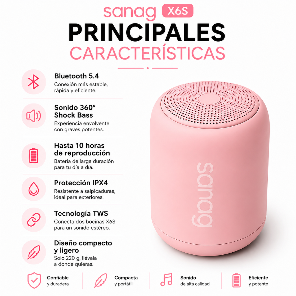 Xiaomi POCO C81 Pro + Smartwatch Elegante Rosé + Bocina Bluetooth Sanag X6S