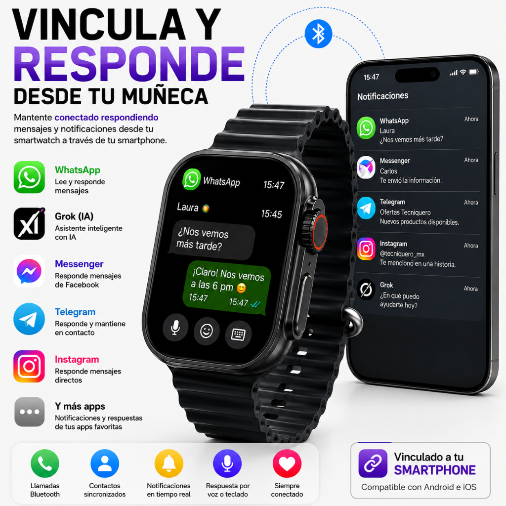 AUDIFONOS BUDS 6 PLAY (NEGRO) + SMARTWATCH MICROWEAR U5