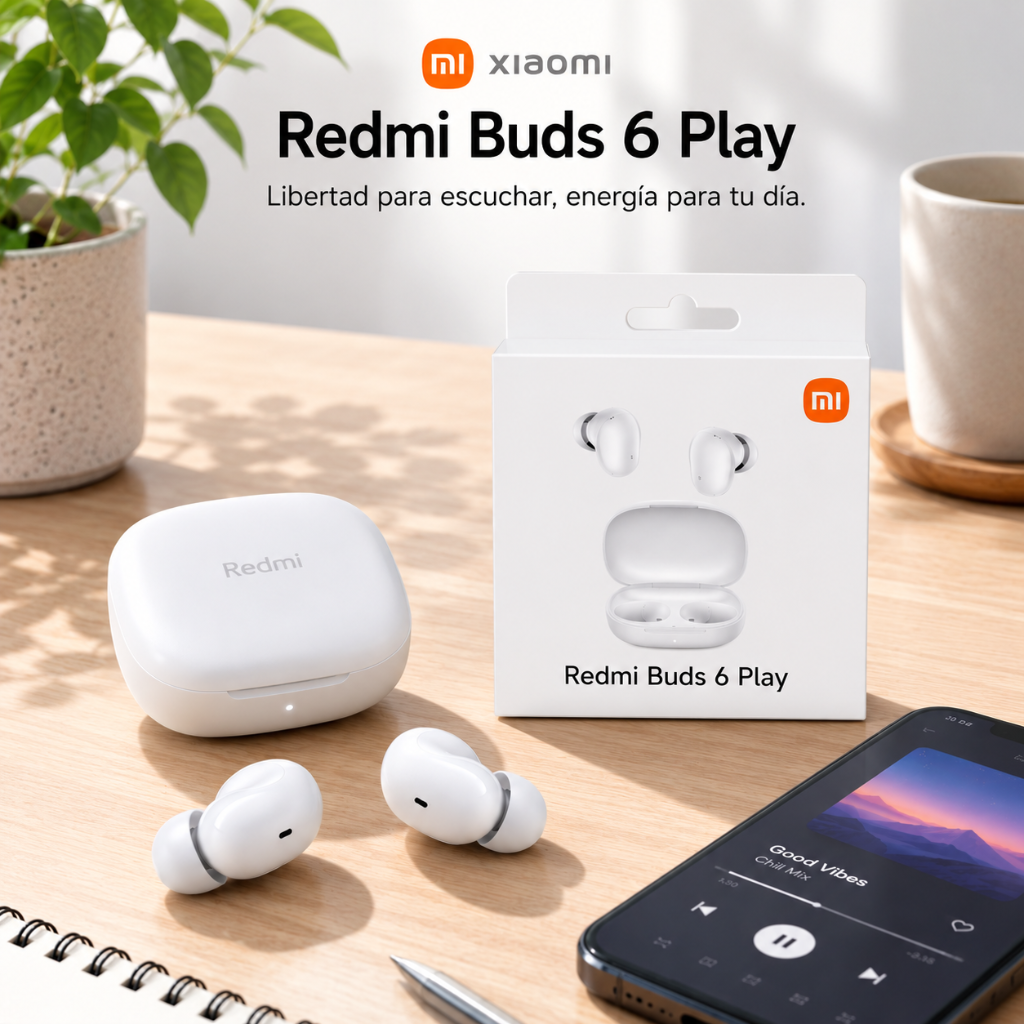 SMARTWATCH FILWANS GTS MINI (DORADA) + AUDIFONOS REDMI BUDS 6 PLAY (BLANCO)