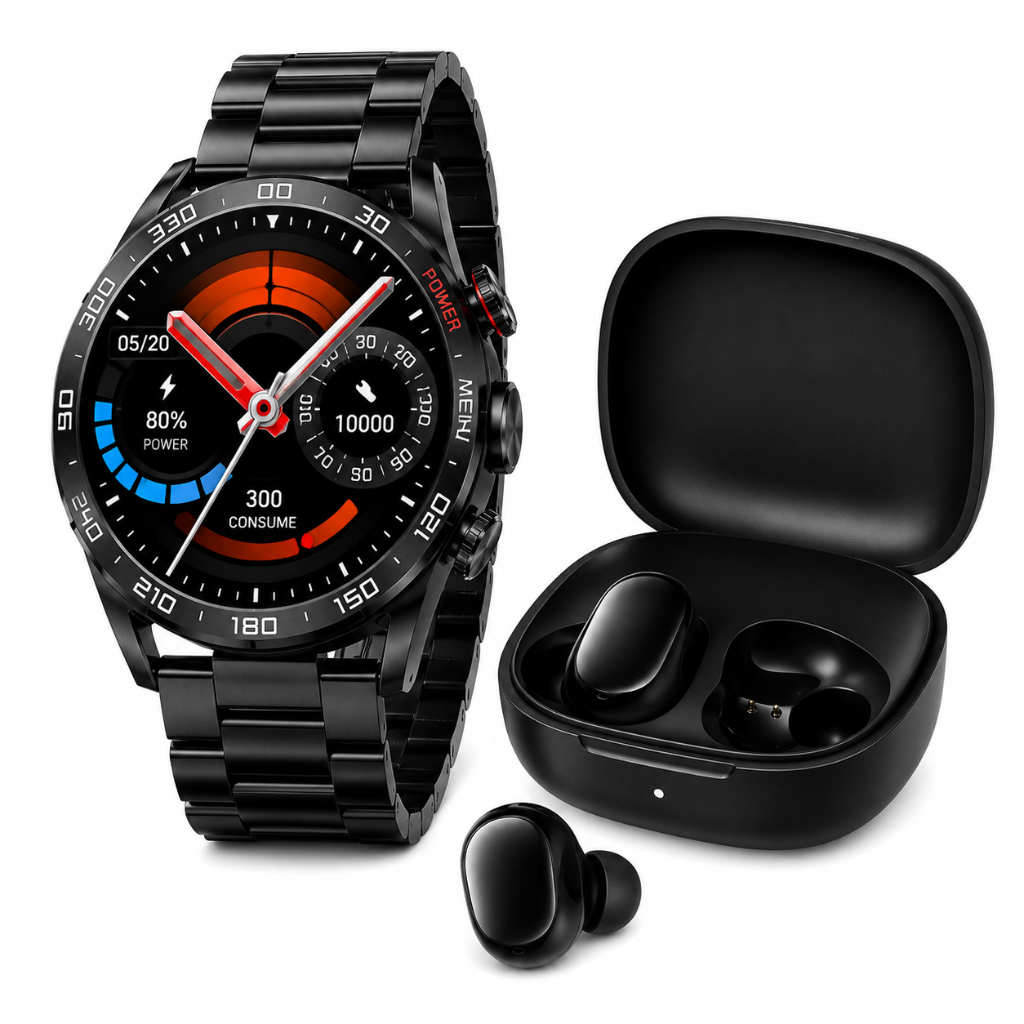SMARTWATCH FILWANS GTR (NEGRO) + AUDIFONOS XIAOMI REDMI BUDS 6 PLAY (NEGRO)