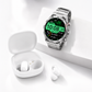 SMARTWATCH FILWANS GTR (PLATA) + AUDIFONOS XIAOMI REDMI BUDS 6 PLAY (BLANCO)