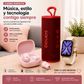 AUDIFONOS REDMI BUDS 6 PLAY (ROSA) + SMARTWATCH FILWANS GTS MINI (DORADA) + BOCINA SANAG M15 (ROJA)