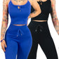 Set De 2 Conjunto Deportiva Mujer Short Y Blusa Stretch Fit Push Up