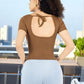 Playera Manga Corta Canale Stretch Mujer – Ajuste Perfecto