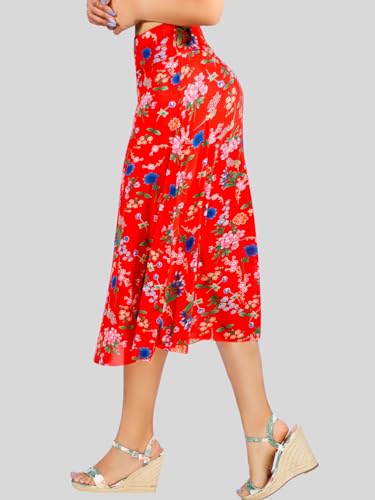 Falda Short DE Mujer Midi con Estampados (MX/US, Alfa, Talla única, Regular, Regular, DISEÑO 8)