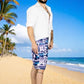Traje de Baño Hombre Estampado Trajes de Baño de Playa de Secado Rápido con Forro de Mallas, Bañador Corto para Playa, Natación o Piscina