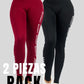 Pack de 2 Leggings Casuales de Mujer de Yoga para Dama y Cintura Alta Pantalones Ajustados con Control de Abdomen no transparentan