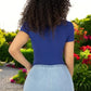 Set 2 Player Mujer Texturizada Casual Stretch Blusa Dama Top