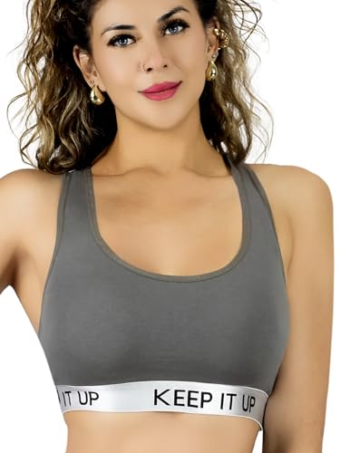 MALABIS Bra Mujer con Copas Push Up Peto Medio Comodidad Sin Varilla