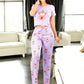 Pijama De 3 Piezas Mujer Pantalon Short Y Playera A Juego