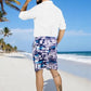 Traje de Baño Hombre Estampado Trajes de Baño de Playa de Secado Rápido con Forro de Mallas, Bañador Corto para Playa, Natación o Piscina