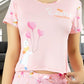 Pijama De 3 Piezas Mujer Pantalon Short Y Playera A Juego