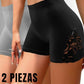 Set 2 Panty Faja Moldeado Calzon Levanta Gluteos Boxer Mujer (Negro/Gris, Talla única)