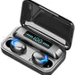 F9-5 Auriculares LED, 9D Reducción de Ruido Diaplay Digital Cantidad Eléctrica Diaplay Pantalla Auriculares Inalámbricos, Conexión Instantánea Control Táctil Cabina de Carga Grande para El Hogar|B0BHX1ZTY7