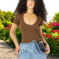 Set 2 Player Mujer Texturizada Casual Stretch Blusa Dama Top
