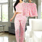Pijama De 3 Piezas Mujer Pantalon Short Y Playera A Juego