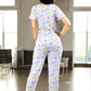 Pijama De 3 Piezas Mujer Pantalon Short Y Playera A Juego