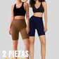 Set De 2 Short Biker Mujer Shores Deportivos Dama Chort Gym