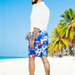 Traje de Baño Hombre Estampado Trajes de Baño de Playa de Secado Rápido con Forro de Mallas, Bañador Corto para Playa, Natación o Piscina