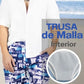 Traje de Baño Hombre Estampado Trajes de Baño de Playa de Secado Rápido con Forro de Mallas, Bañador Corto para Playa, Natación o Piscina