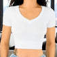 MALABIS Playera Mujer Casual Crop Top Stretch Cómoda Blusa Corta