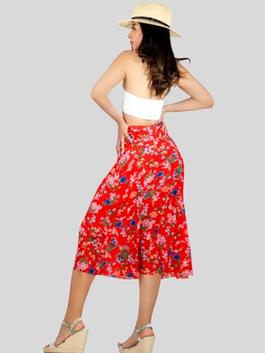 Falda Short DE Mujer Midi con Estampados (MX/US, Alfa, Talla única, Regular, Regular, DISEÑO 8)