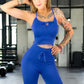 Set De 2 Conjunto Deportiva Mujer Short Y Blusa Stretch Fit Push Up