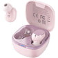 Audífonos Inalámbricos Bluetooth 5.3 HTC   Wireless Earbuds con micrófono Incorporado Control Táctil con Graves Profundos para Llamadas, Oficina, Deporte (Rosa)