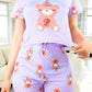 Pijama De 3 Piezas Mujer Pantalon Short Y Playera A Juego