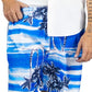 Traje de Baño Hombre Estampado Trajes de Baño de Playa de Secado Rápido con Forro de Mallas, Bañador Corto para Playa, Natación o Piscina
