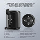 1 Hora Bocina Bluetooth Portatil 5.1, Mini Altavoz Inalámbrico con Manos Libres/Micro USB/Radio FM/TF, Compatible con Phone, Tablet, Computadores, Ideal para Viajar, Campear, Negro