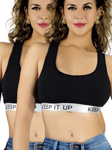 Set de 2 Bras Mujer con Copas Push Up Peto Medio Comodidad Sin Varilla