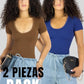 Set 2 Player Mujer Texturizada Casual Stretch Blusa Dama Top