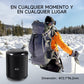 1 Hora Bocina Bluetooth Portatil 5.1, Mini Altavoz Inalámbrico con Manos Libres/Micro USB/Radio FM/TF, Compatible con Phone, Tablet, Computadores, Ideal para Viajar, Campear, Negro