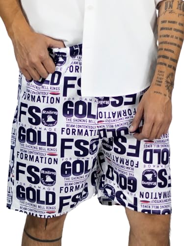 Traje de Baño Hombre Estampado Trajes de Baño de Playa de Secado Rápido con Forro de Mallas, Bañador Corto para Playa, Natación o Piscina