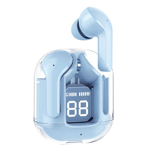 Audífonos Inalámbricos Bluetooth 5.3 de Transparente, Auriculares con Microfono, Audifonos Inalambricos Compatible para iPhone Huawei Laptop, Audífonos deportivos Para Escuchar Música Videos (Azul)