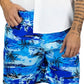 Traje de Baño Hombre Estampado Trajes de Baño de Playa de Secado Rápido con Forro de Mallas, Bañador Corto para Playa, Natación o Piscina