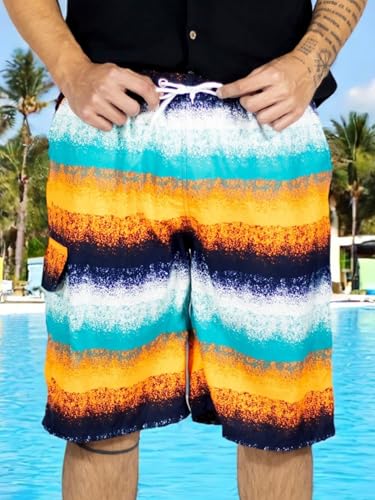 Short Playa y Alberca Hombre Estampado Traje Baño con Forro