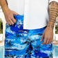 Traje de Baño Hombre Estampado Trajes de Baño de Playa de Secado Rápido con Forro de Mallas, Bañador Corto para Playa, Natación o Piscina