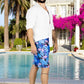 Traje de Baño Hombre Estampado Trajes de Baño de Playa de Secado Rápido con Forro de Mallas, Bañador Corto para Playa, Natación o Piscina