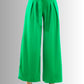 Generic Pantalones Wide Legs para Mujer (MX/US, Alfa, Talla única, Regular, Regular, Verde)