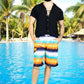 Short Playa y Alberca Hombre Estampado Traje Baño con Forro