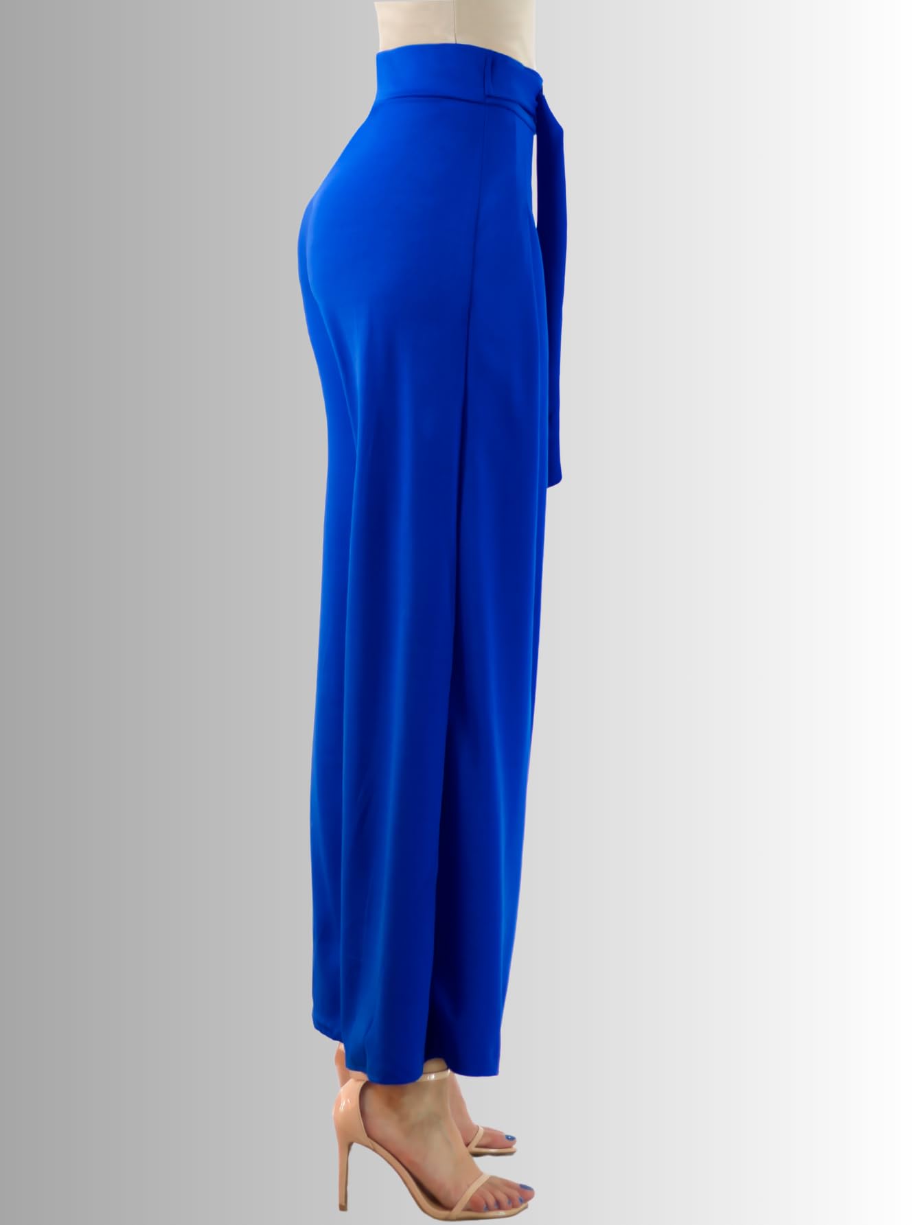 Generic Pantalones Wide Legs para Mujer (MX/US, Alfa, Talla única, Regular, Regular, Azul)