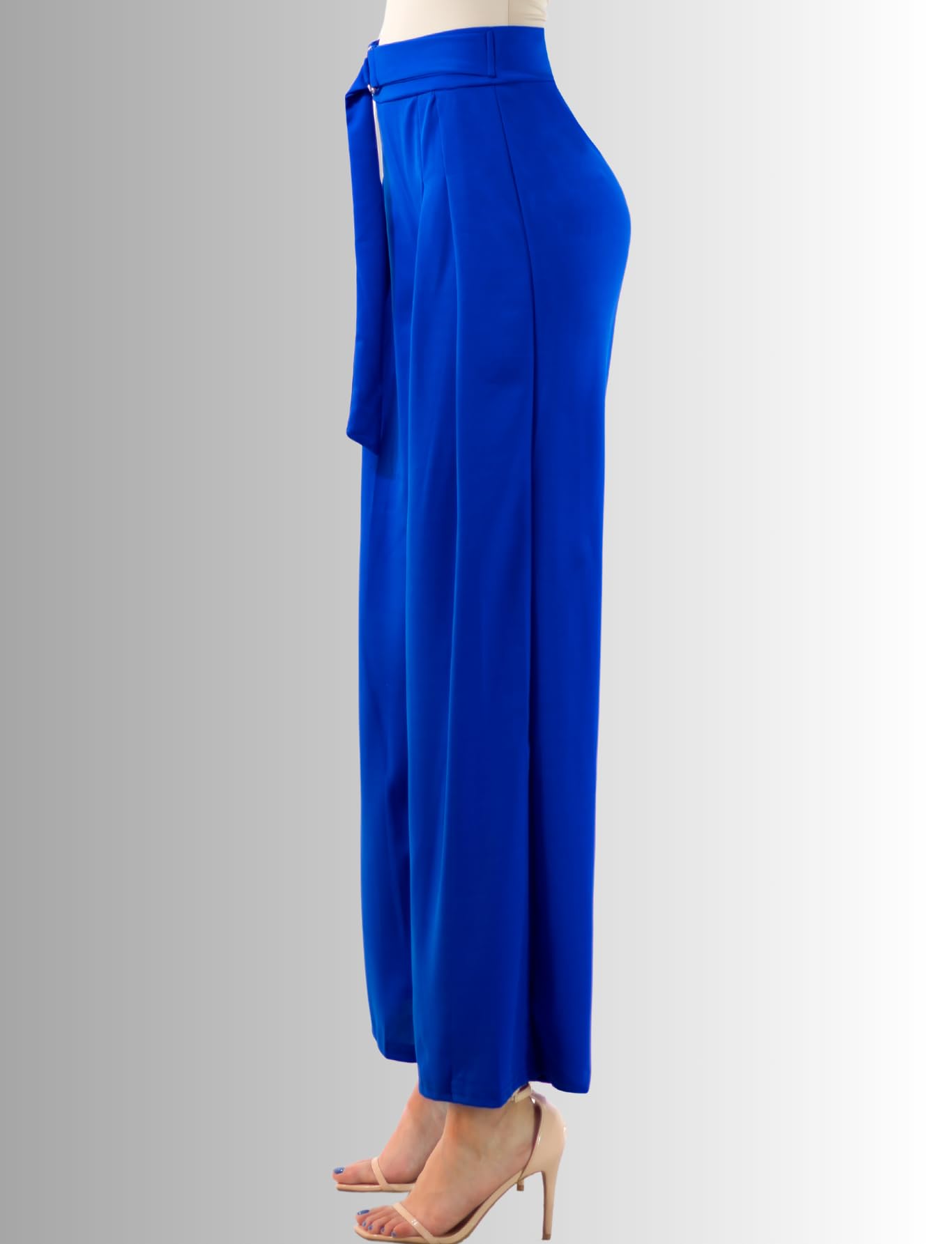 Generic Pantalones Wide Legs para Mujer (MX/US, Alfa, Talla única, Regular, Regular, Azul)