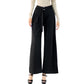 Generic Pantalones Wide Legs para Mujer (MX/US, Alfa, Talla única, Regular, Regular, Negro)